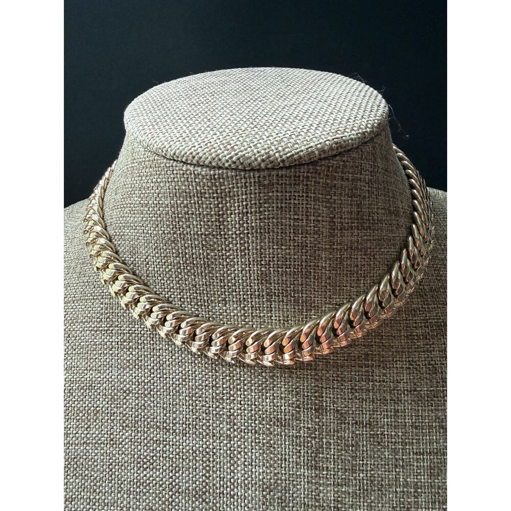 Vintage Chain Link Necklace Gold Tone West Germany 17” Classic Capsule City